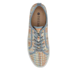 Knitted-Upper Lace-Up Trainers - Orange Multi