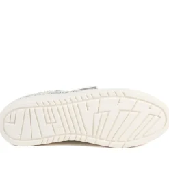 Knitted Zip & Lace Fasten Trainers - Beige Multi