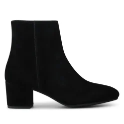 Kylee Smart Leather Zip Up Ankle Boots - Black Suede
