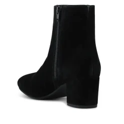Kylee Smart Leather Zip Up Ankle Boots - Black Suede