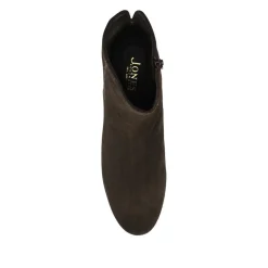 Kylee Smart Leather Zip Up Ankle Boots - Chocolate Suede