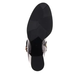 Kyndall Heeled Leather Boots - Black