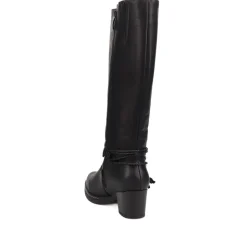 Lace-Detailed Long Boots - Black