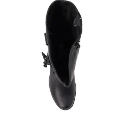 Lace-Detailed Long Boots - Black