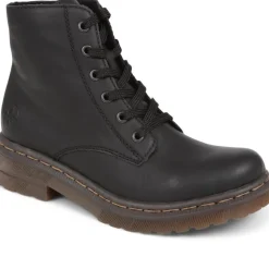 Lace-Up Ankle Boots - Black