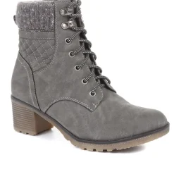 Lace-Up Ankle Boots - Grey