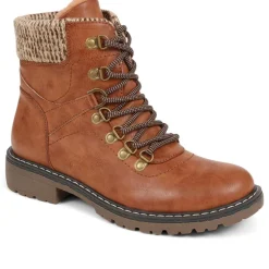 Lace-Up Ankle Boots - Tan