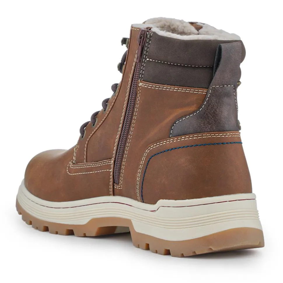 Lace Up Boots - Brown