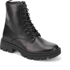 Lace-Up Chunky Boots - Black
