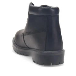 Lace-Up Leather Boots - Black