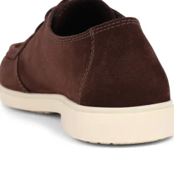 Lace-Up Leather Loafers - Brown