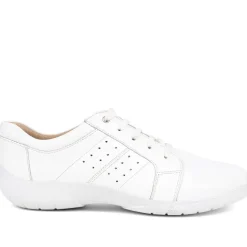 Lace-Up Leather Pumps - White
