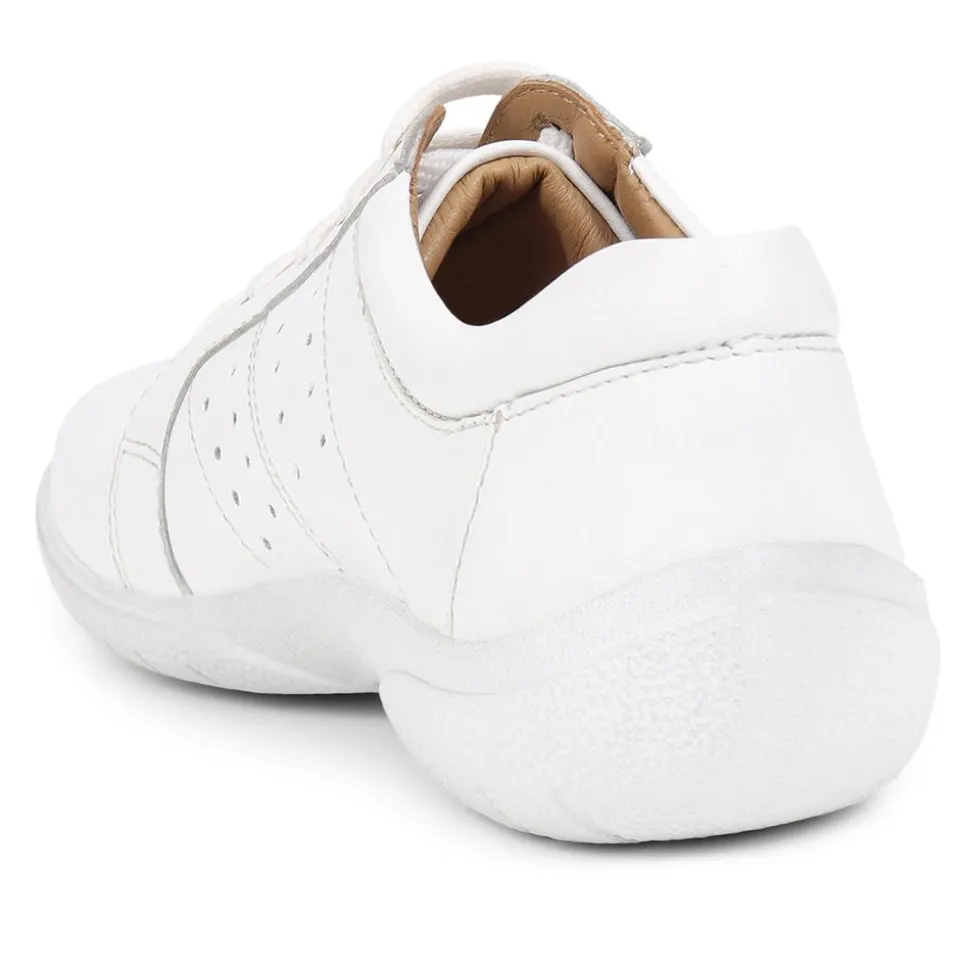 Lace-Up Leather Pumps - White