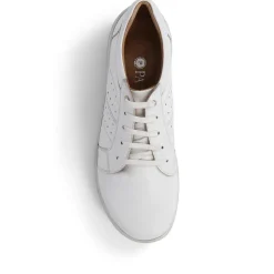 Lace-Up Leather Pumps - White