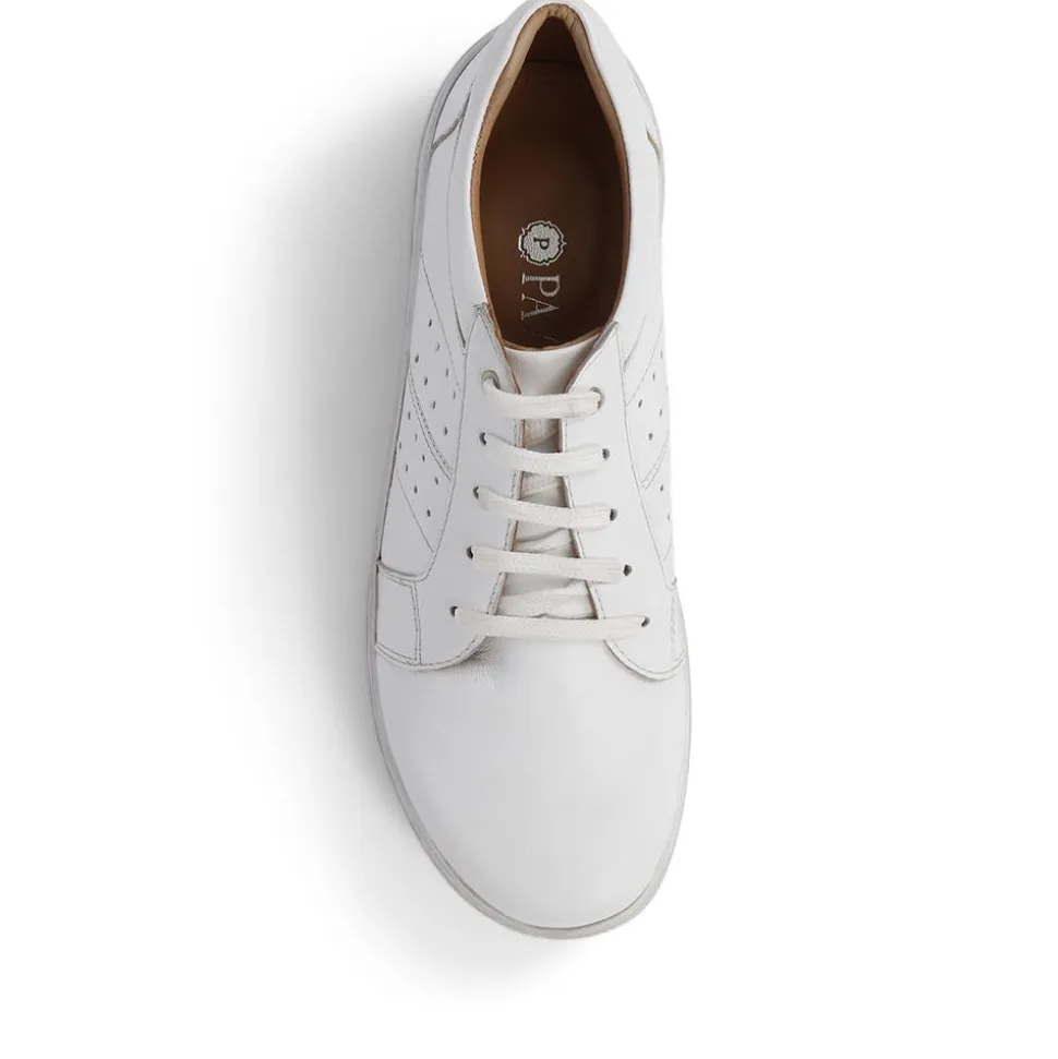 Lace-Up Leather Pumps - White
