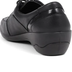 Lace-Up Leather Shoes - Black