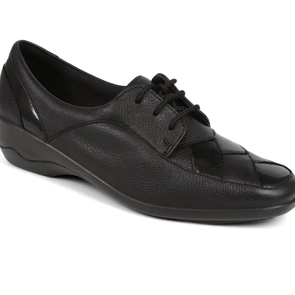 Lace-Up Leather Shoes - Black
