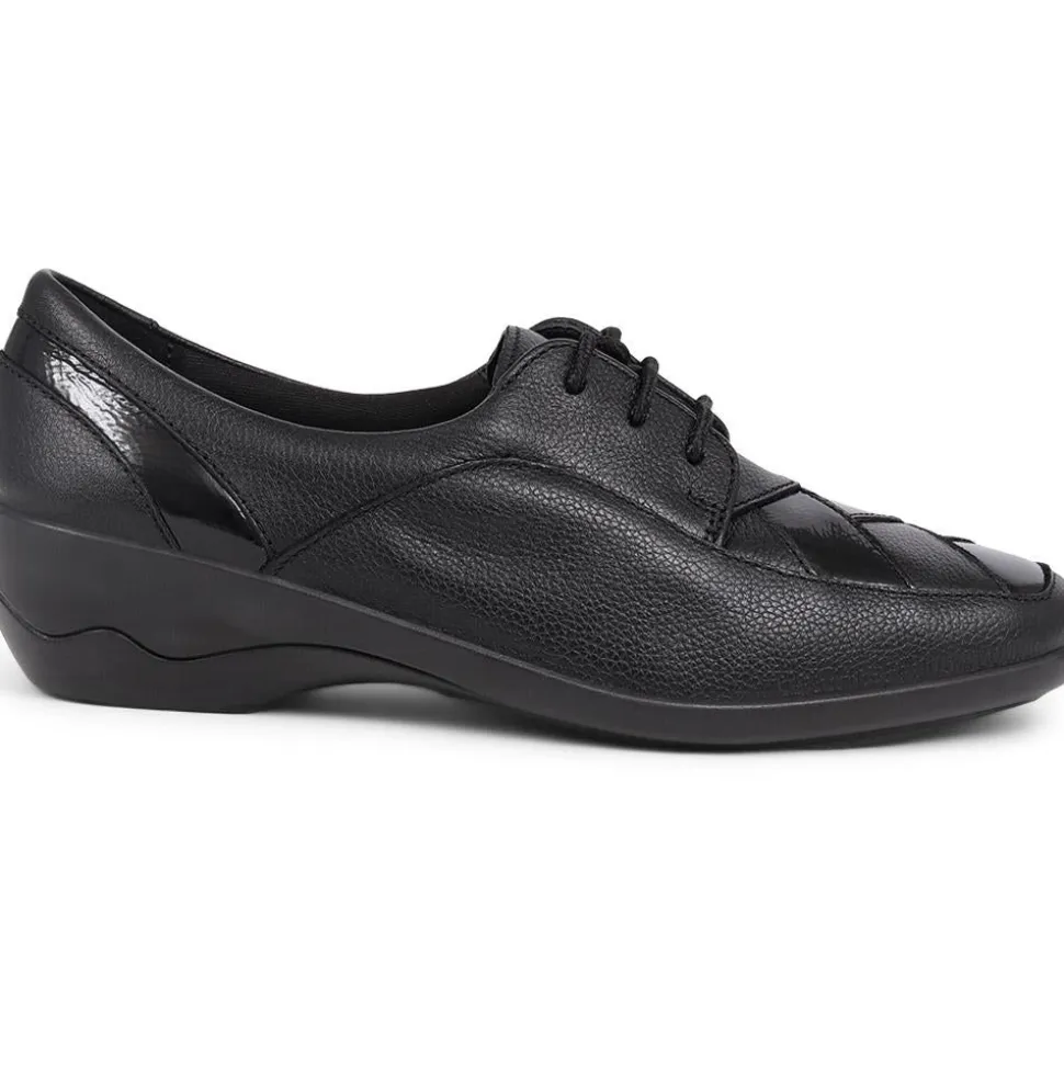 Lace-Up Leather Shoes - Black