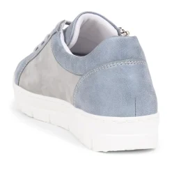 Lace-Up Leather Trainers - Blue