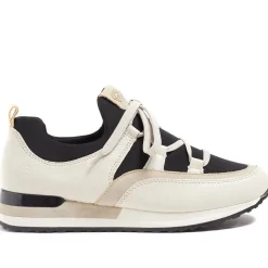 Lace-Up Leather Trainers - Off White