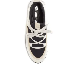 Lace-Up Leather Trainers - Off White