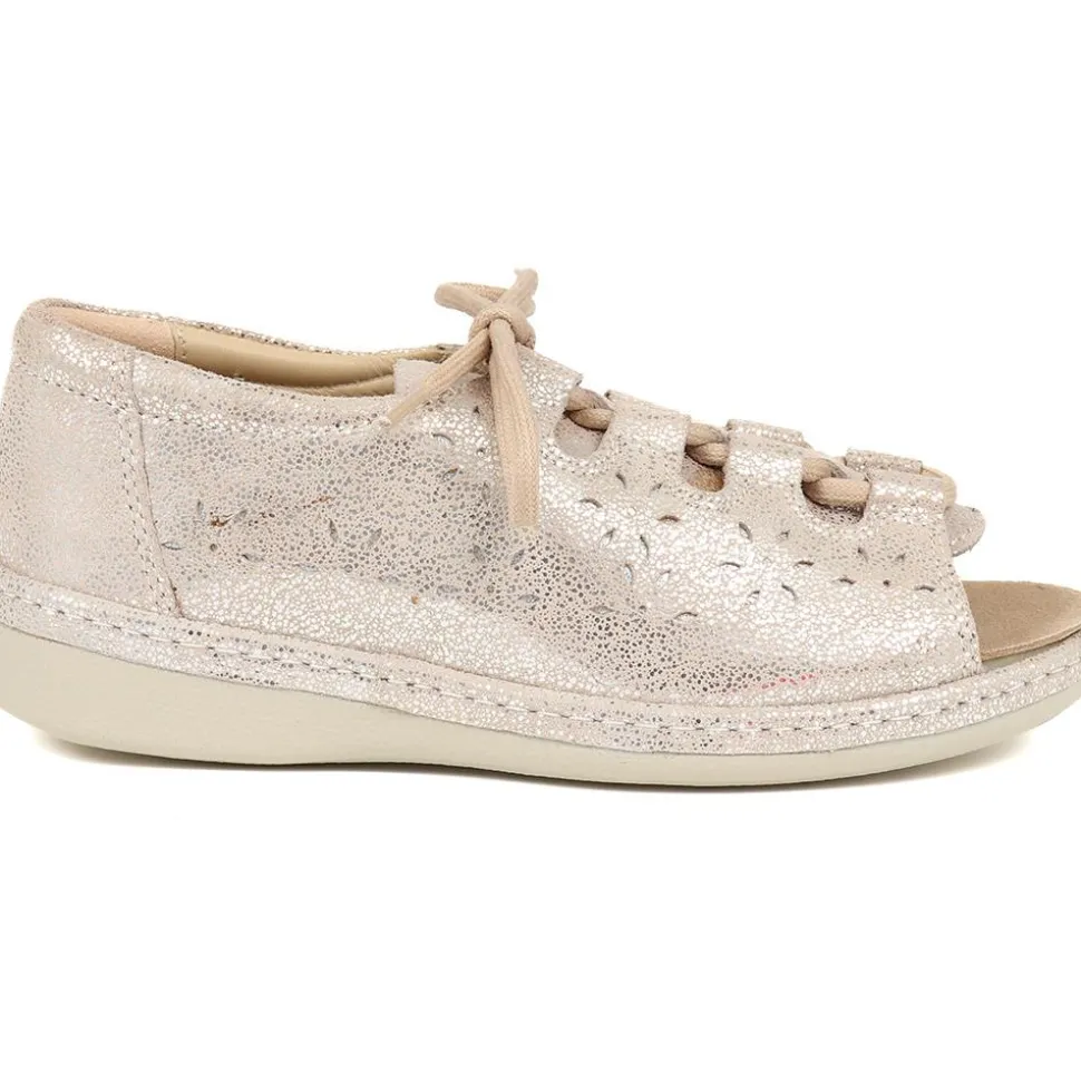 Lace-Up Sandal - Silver