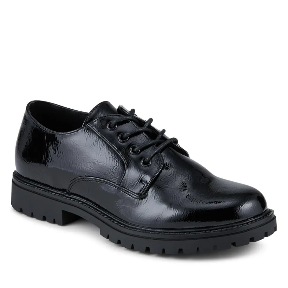 Lace-Up Smart Shoes - Black Patent