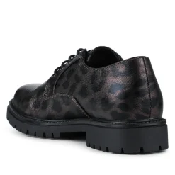 Lace-Up Smart Shoes - Brown Leopard
