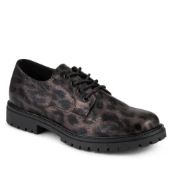 Lace-Up Smart Shoes - Brown Leopard