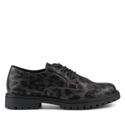 Lace-Up Smart Shoes - Brown Leopard