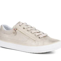 Lace-Up Trainer Pump - Champagne