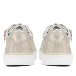 Lace-Up Trainer Pump - Champagne