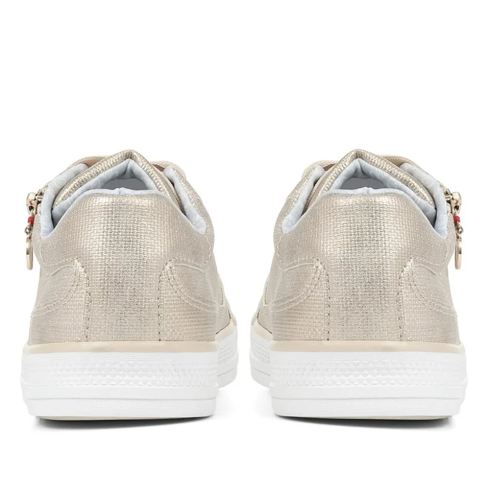 Lace-Up Trainer Pump - Champagne