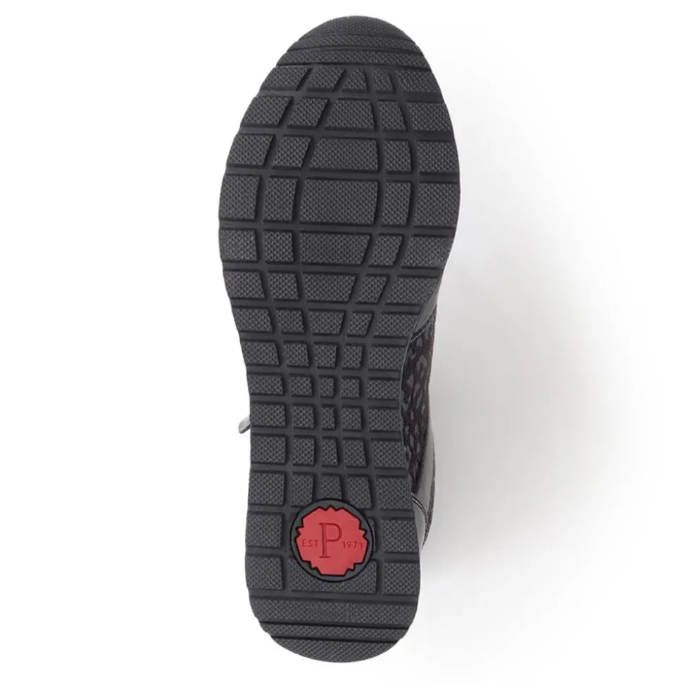 Lace-Up Trainers - Black Leopard