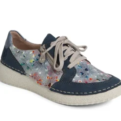 Lace-Up Trainers - Blue Multi