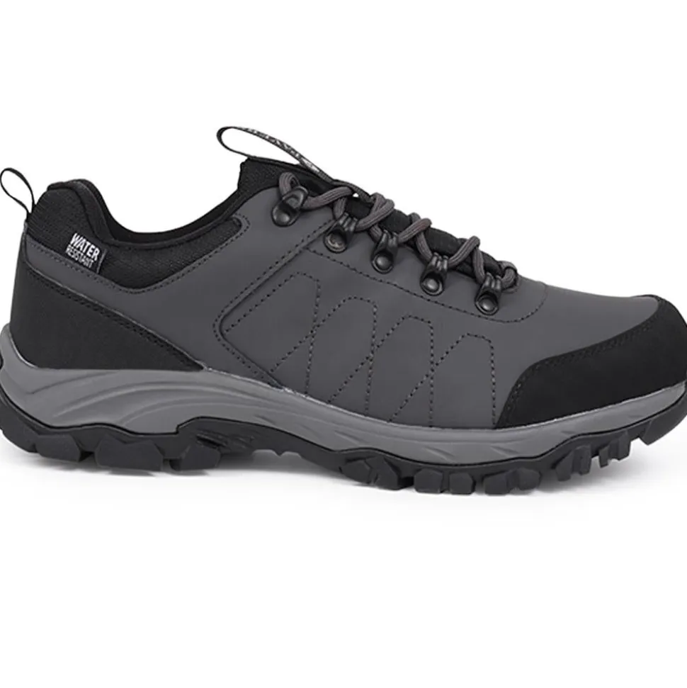 Lace-Up Trainers - Charcoal