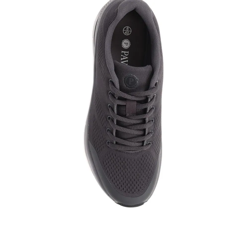 Lace-Up Trainers - Charcoal