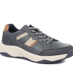 Lace-Up Trainer Shoe - Navy