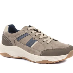 Lace-Up Trainer Shoe - Taupe