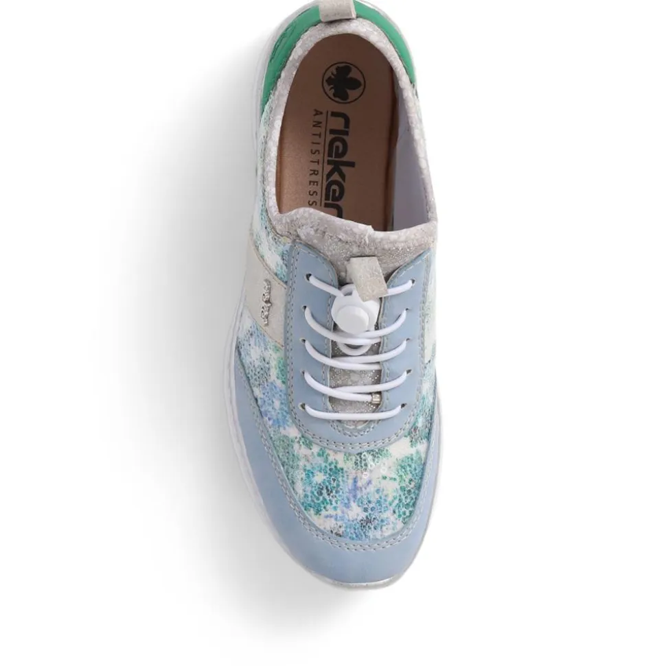 Lace-Up Trainers - Light Blue