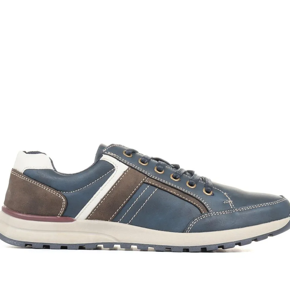 Lace Up Trainers - Navy