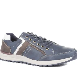 Lace Up Trainers - Navy