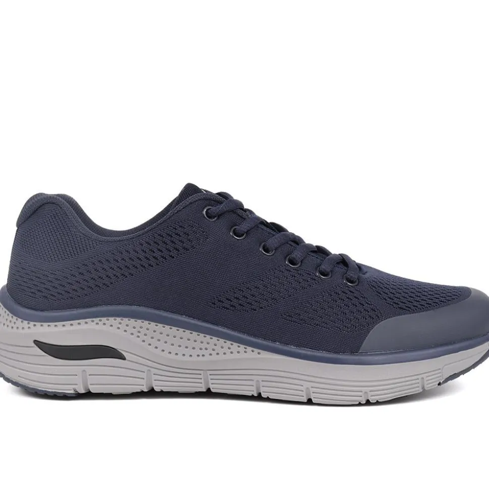 Lace-Up Trainers - Navy