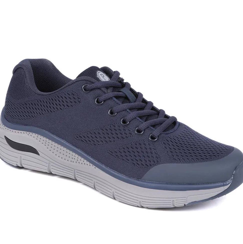 Lace-Up Trainers - Navy