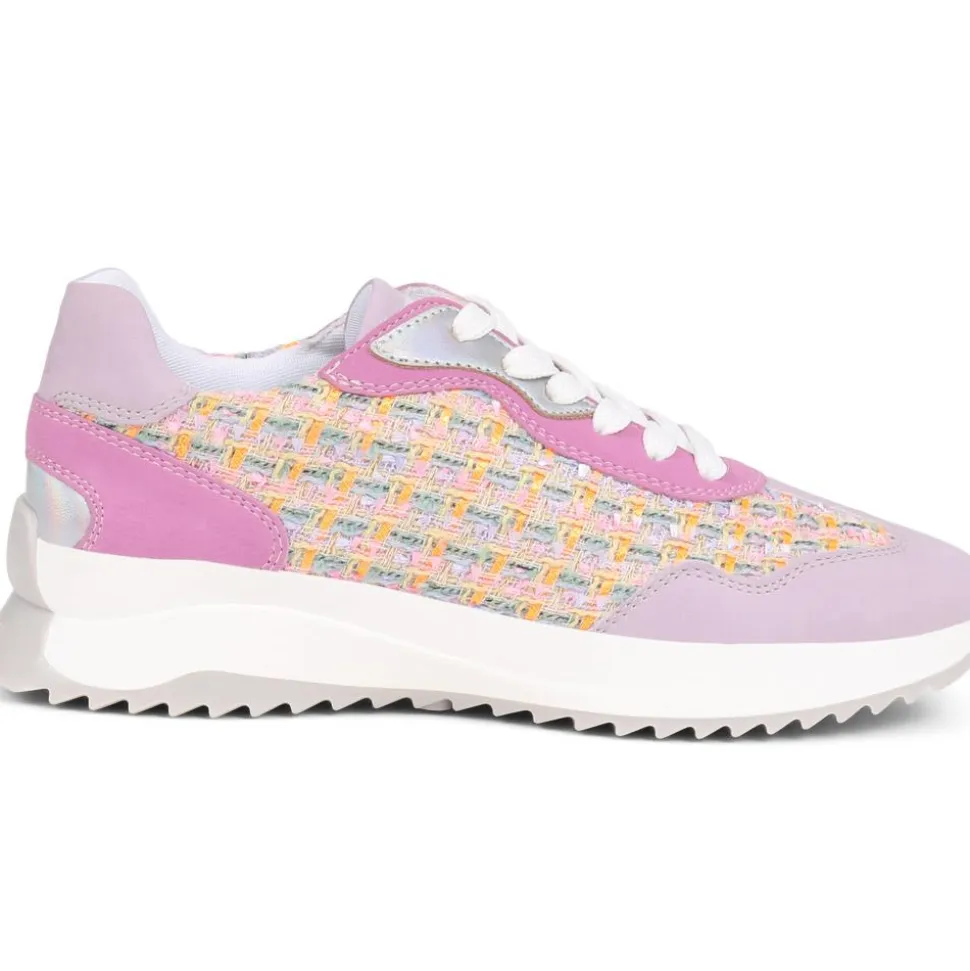 Lace Up Trainers - Pink Multi