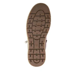 Lace Up Trainers with Side Zip - Burgundy