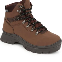 Lace-Up Walking Boots - Brown