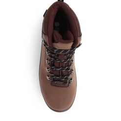 Lace-Up Walking Boots - Brown