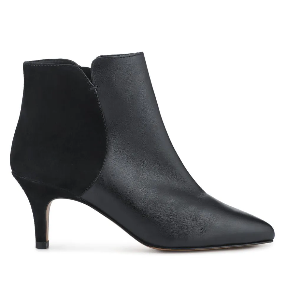 Laci Smart Leather Stiletto-Heel Boots - Black