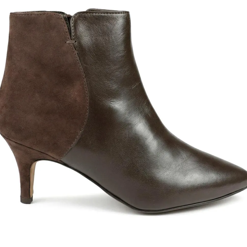 Laci Smart Leather Stiletto-Heel Boots - Brown
